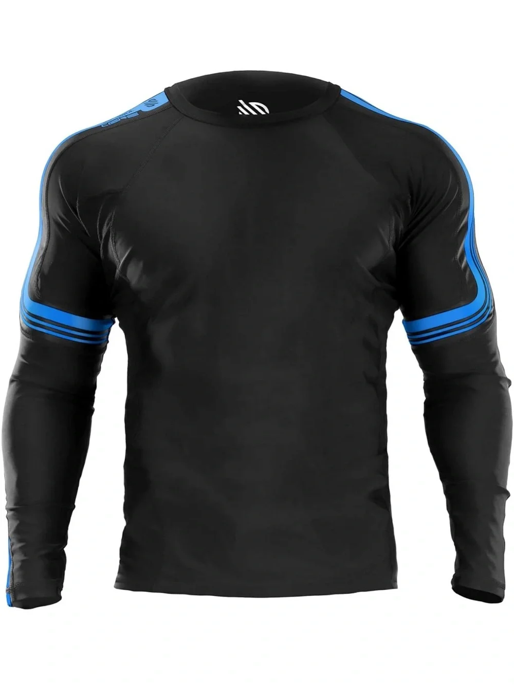 Sanabul Men's Black & Blue Long Sleeve jujutsu rash guard/ workout top